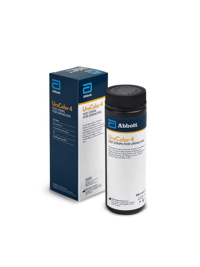 UroColor 4S Urinalysis Test Strips, bottle of 100