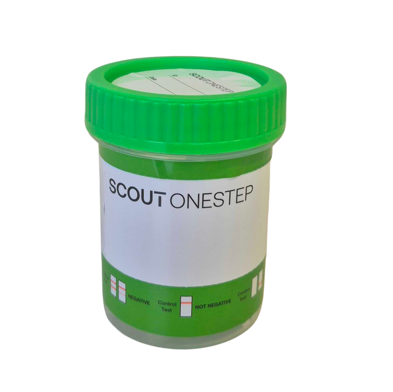 SCOUT OneStep Urine Drug Cup, box of 25 (AS/NZS 4308:2023)